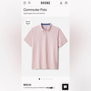 Rhone Commuter Polo - Pink Dot